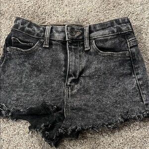 Kendall & Kylie Black Washed Distressed Denim Shorts